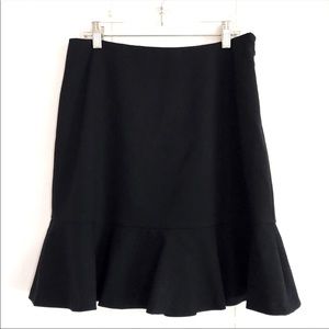 Vince Camuto Black Lined Trumpet Skirt